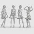 Woman in Party Dress 04 Poses - Thumbnail 4