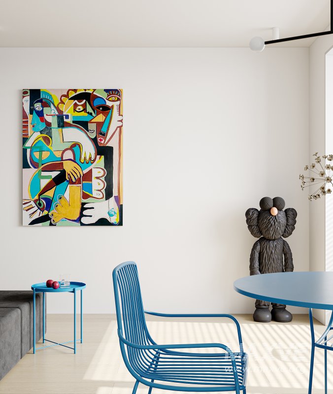 Modern living room and dining room interior scene - Image 3