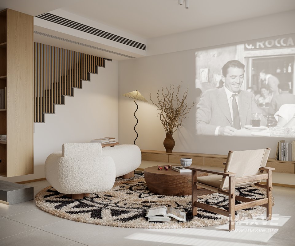 Modern living room and dining room interior scene - Image 4