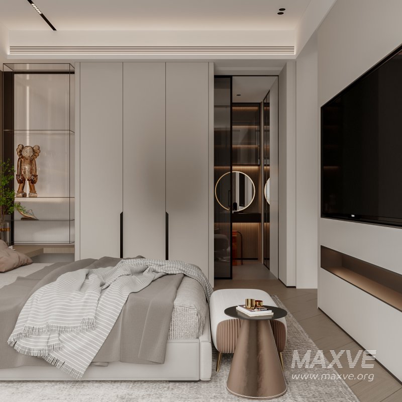 modern bedroom office room dressing room bathroom - Image 7