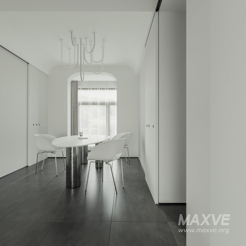 Modern living room and dining room interior scene - Image 1