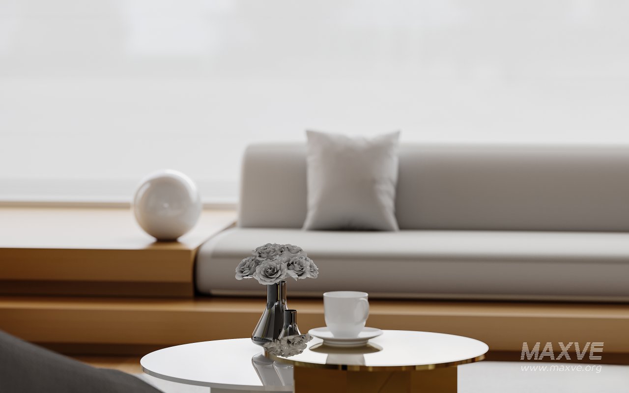 Modern living room and dining room interior scene - Image 2