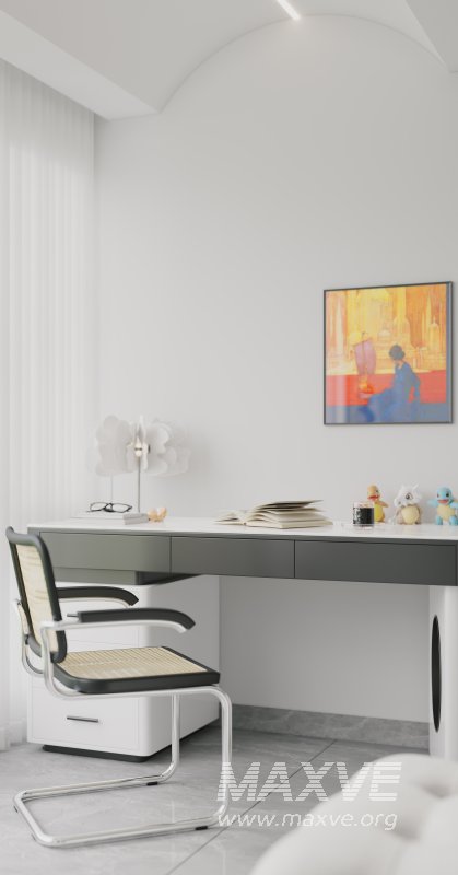 Modern living room and dining room bedroom interior scene - Image 5