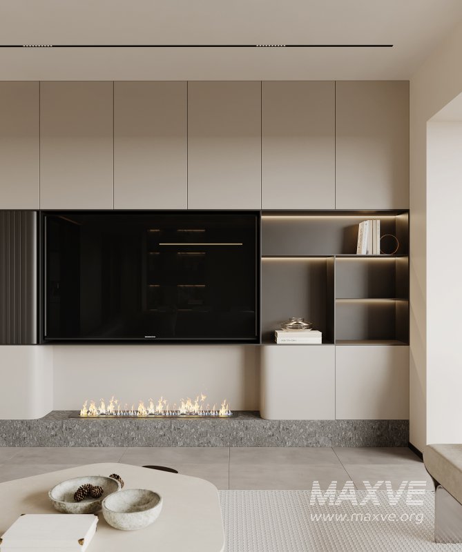 Modern living room and dining room interior scene - Image 3