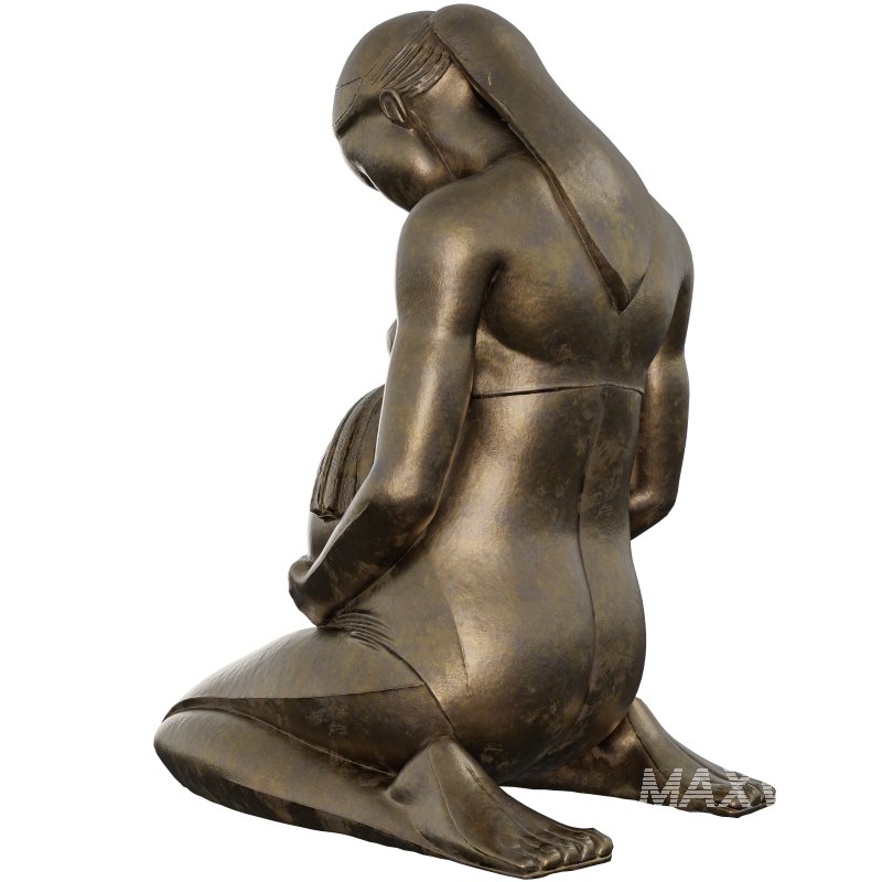 Antique Pregnant Mothers Embrace - Image 4