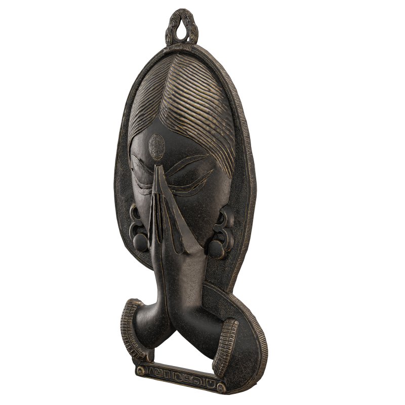 Indian Prayer Pose Welcome Wall Hanging - Image 4