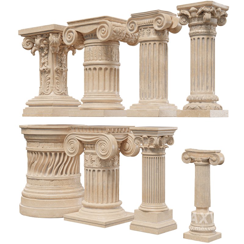 08 Classical Architectural Columns Collection -Doric Ionic-Corinthian Orders - Image 2