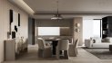 Modern living room and dining room interior scene - Thumbnail 3