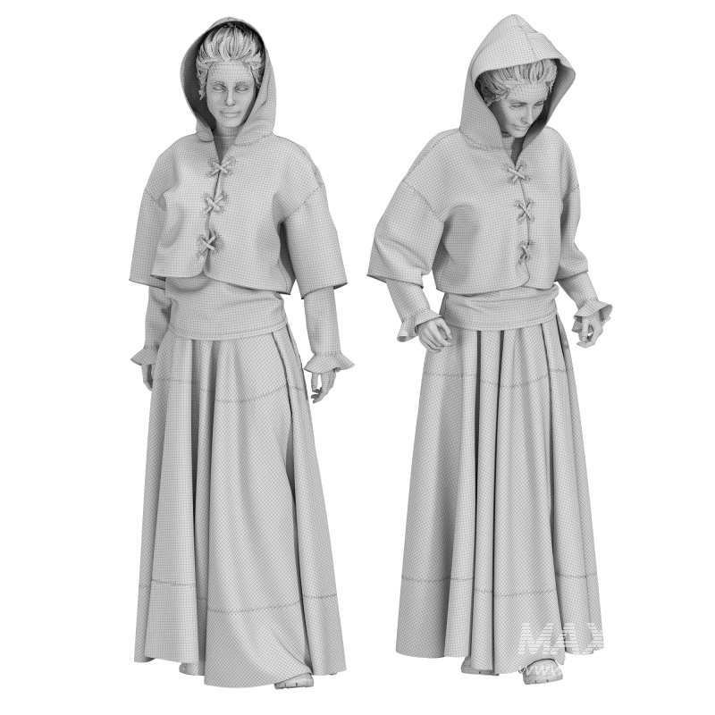 Medival Vintage Woman Outfit - Image 1