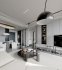 Modern living room and dining room interior scene - Thumbnail 6