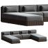 Beaumont Outdoor Four Piece Double Chaise Sectional - Thumbnail 3