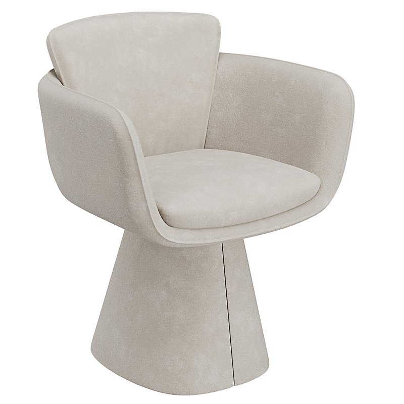 Rune Swivel Dining Chair Beige - Image 3