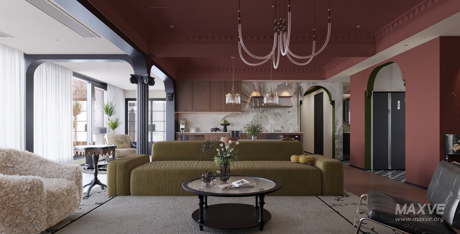 Eclectic living and dining room interior - Image 4