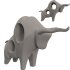 Three Stylized Cow Set Decorative Statue - Thumbnail 2