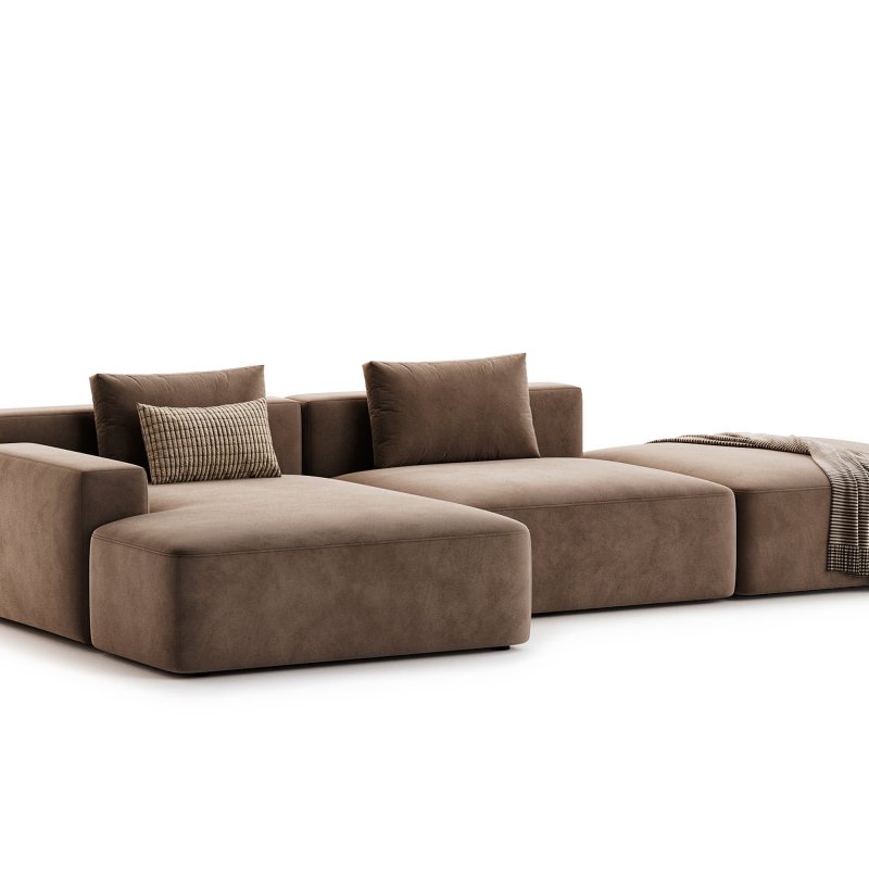 Marino Suedette Sectional Sofa - Image 4