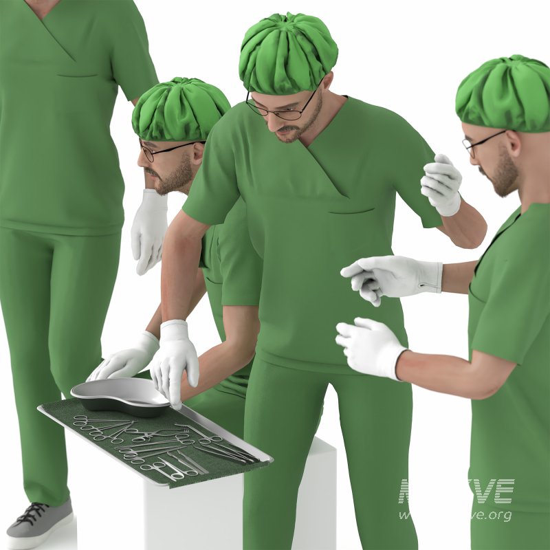Doctor surgeon 04 poses - Image 1