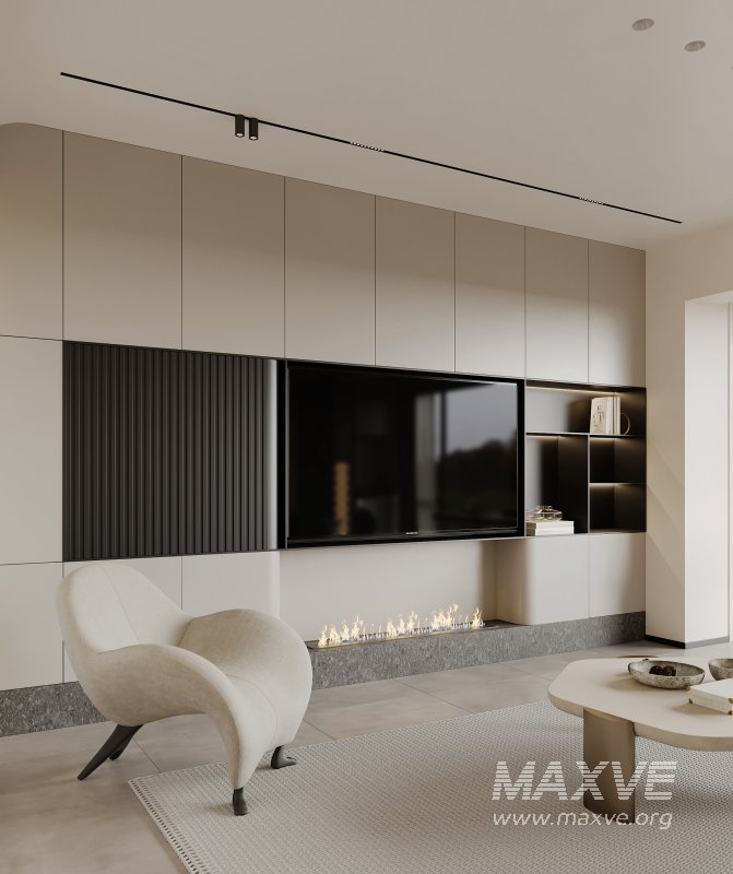 Modern living room and dining room interior scene - Image 7