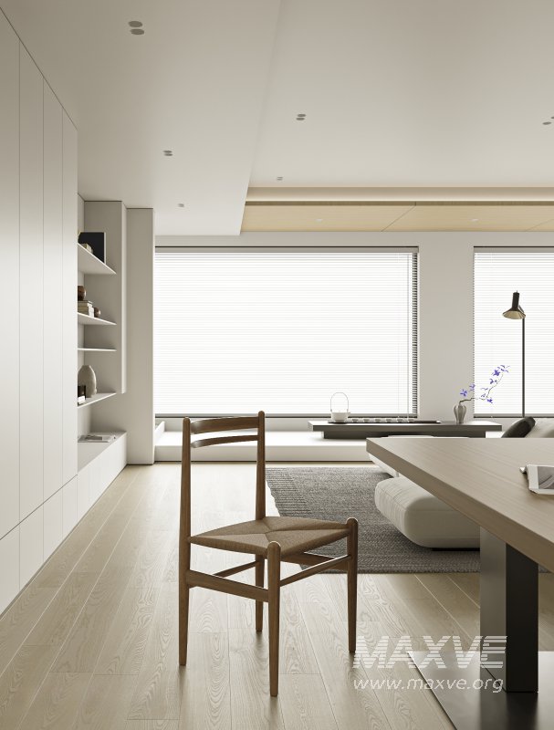 Modern living room and dining room interior scene - Image 8