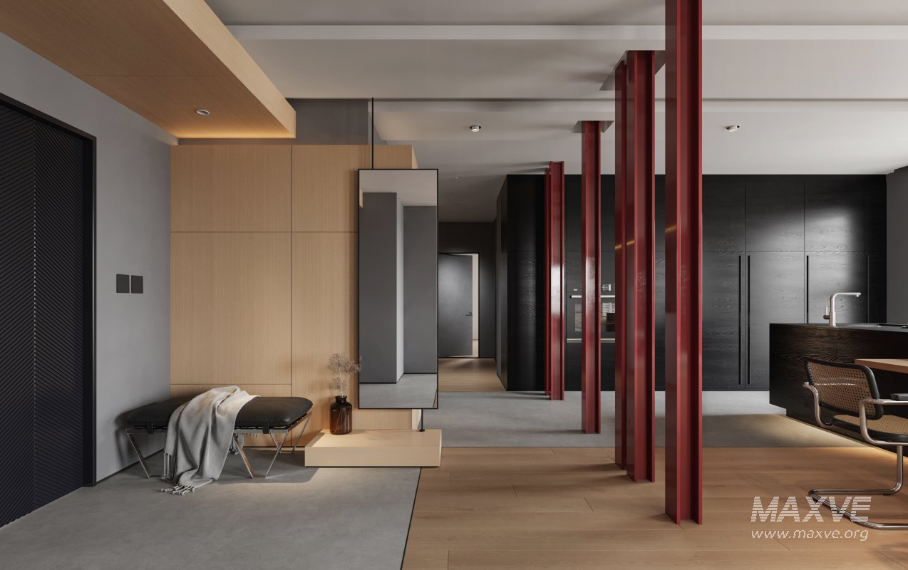 Modern living room and dining room interior scene - Image 3