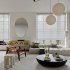 Modern living room and dining room interior scene - Thumbnail 2