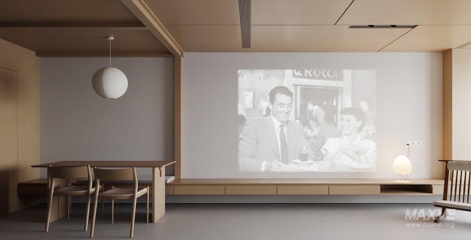 Modern living room and dining room interior scene - Image 3