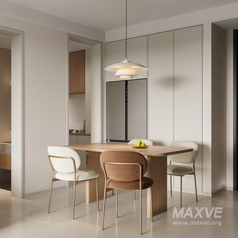 Modern living room and dining room interior scene - Image 6