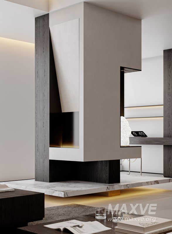 Modern living room and dining room interior scene - Image 6