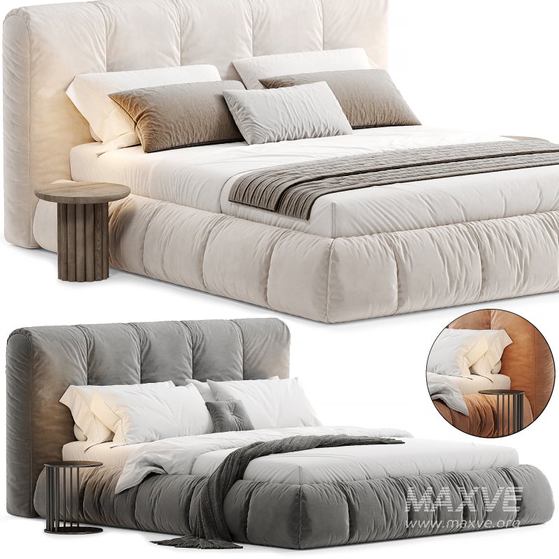 Almonzo Simple Modern Upholstered Bed Frame King By Casaspace - Image 4