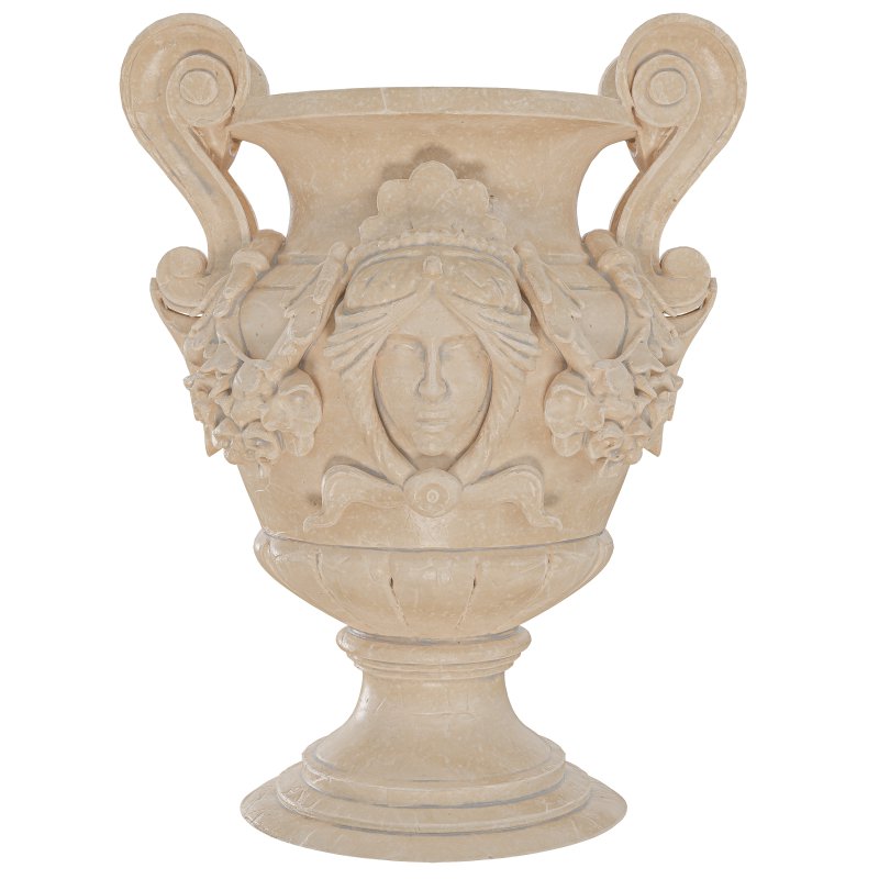 Decorative Stone Urn with Classical Motifs - Image 4