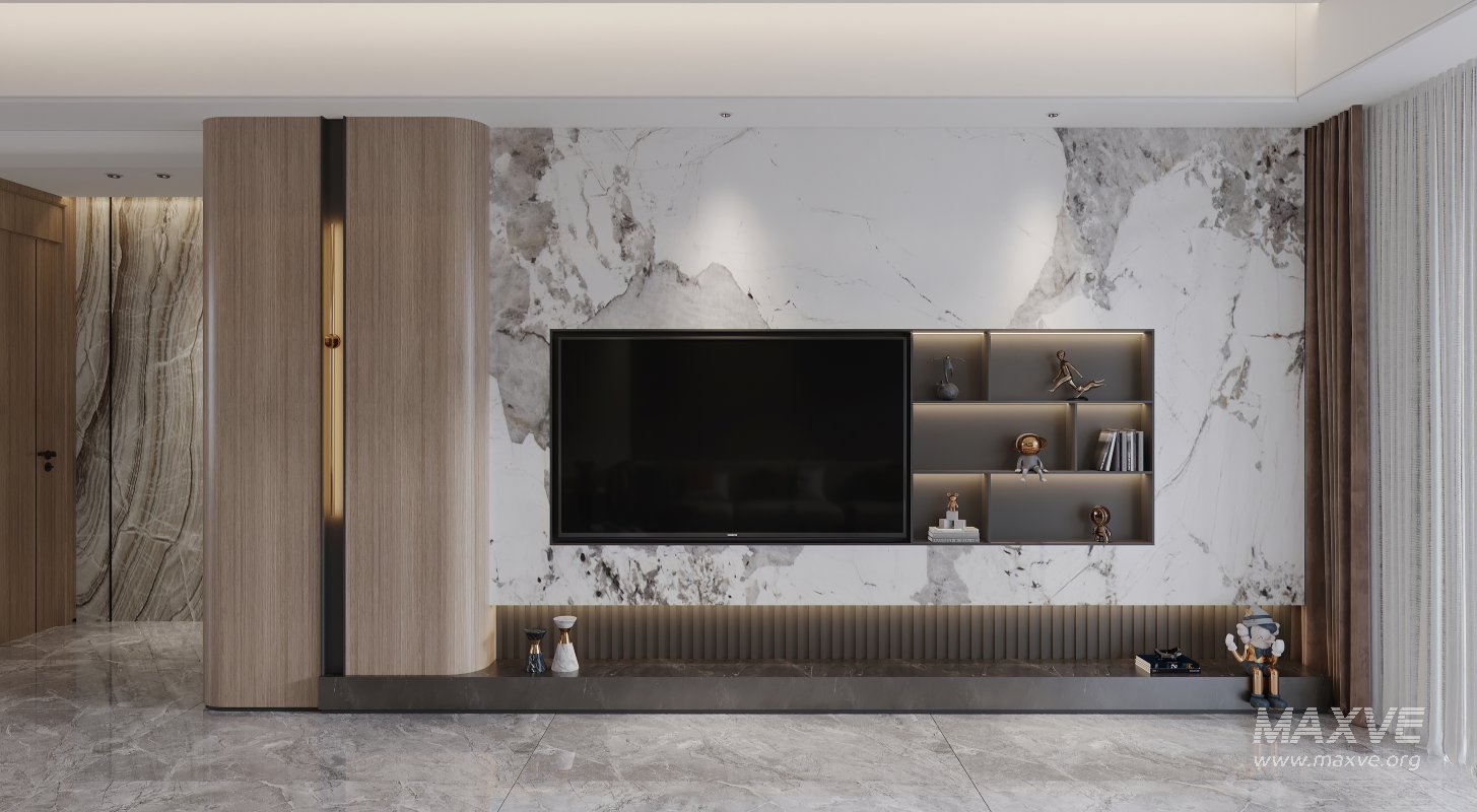 Modern living room and dining room interior scene - Image 4