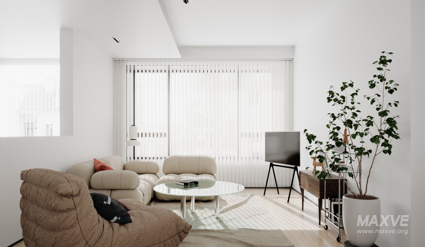 Modern living room and dining room interior scene - Image 5