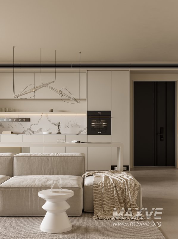 Modern living room and dining room interior scene - Image 6