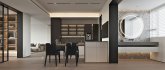 Modern living room and dining room interior scene - Thumbnail 1