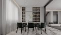 Modern living room and dining room interior scene - Thumbnail 1