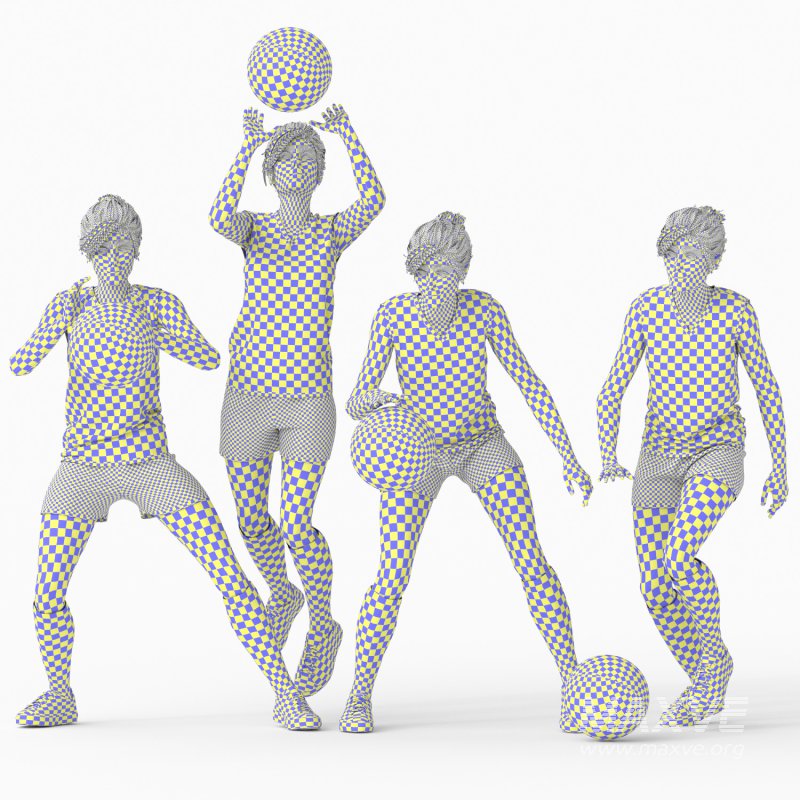 Basketball Woman in 04 poses - Image 2