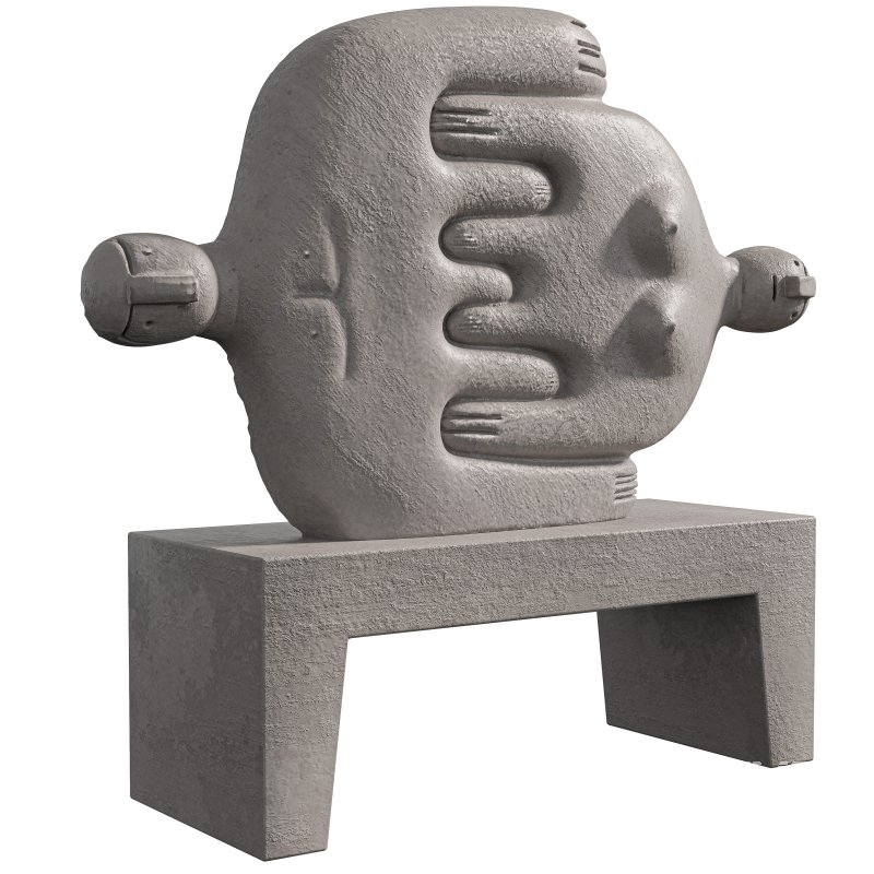 Concrete HIstorian Statue - Image 5