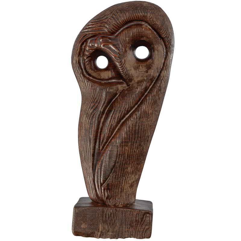 Wooden Owl Statue - Image 5