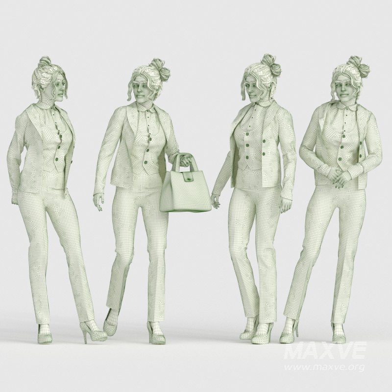 Casual Woman with Suit 04 Poses - Image 5