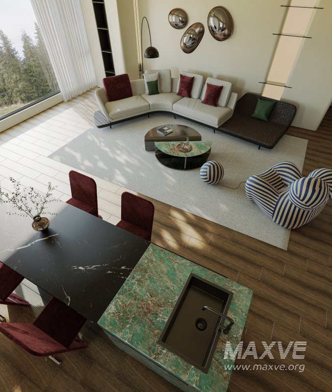 Modern living and dining room - Image 7