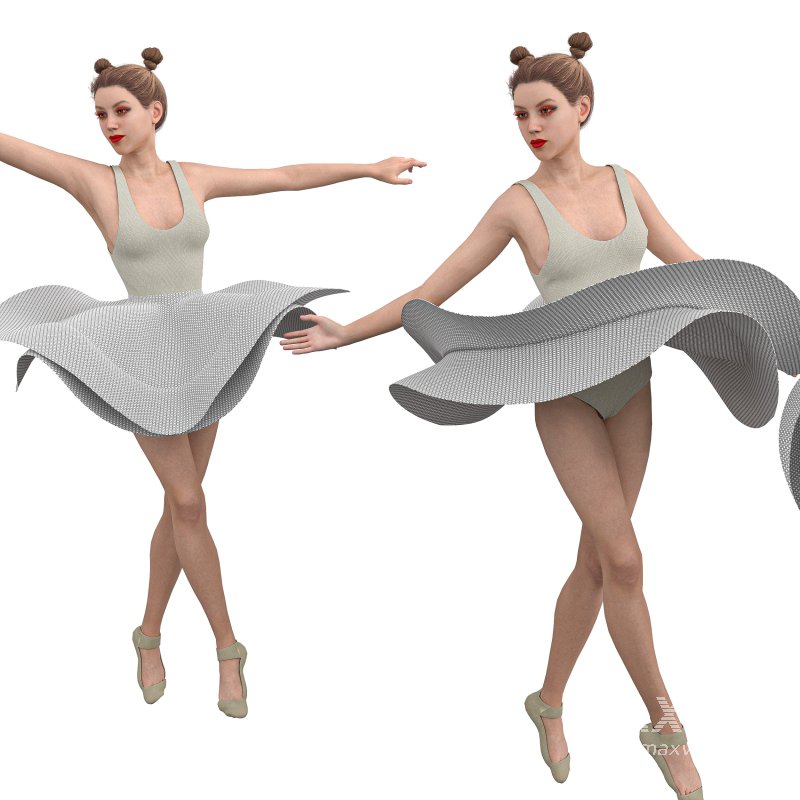 ballerina girl in 3 poses - Image 6