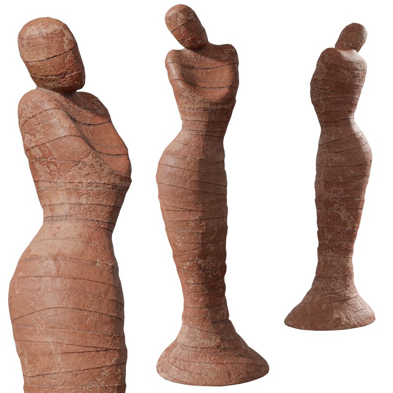 Stand Mummy Clay Statue - Image 1