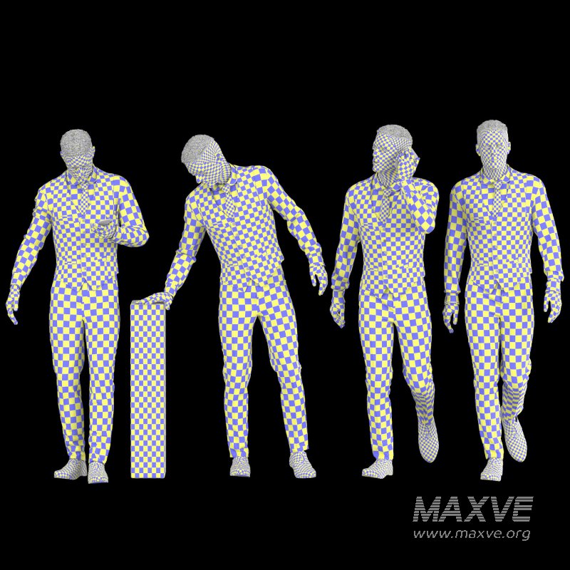 Office Man with coat vest in 04 poses - Image 5