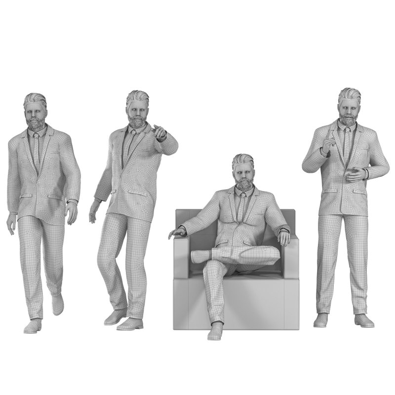 Business Man 04 poses - Image 4
