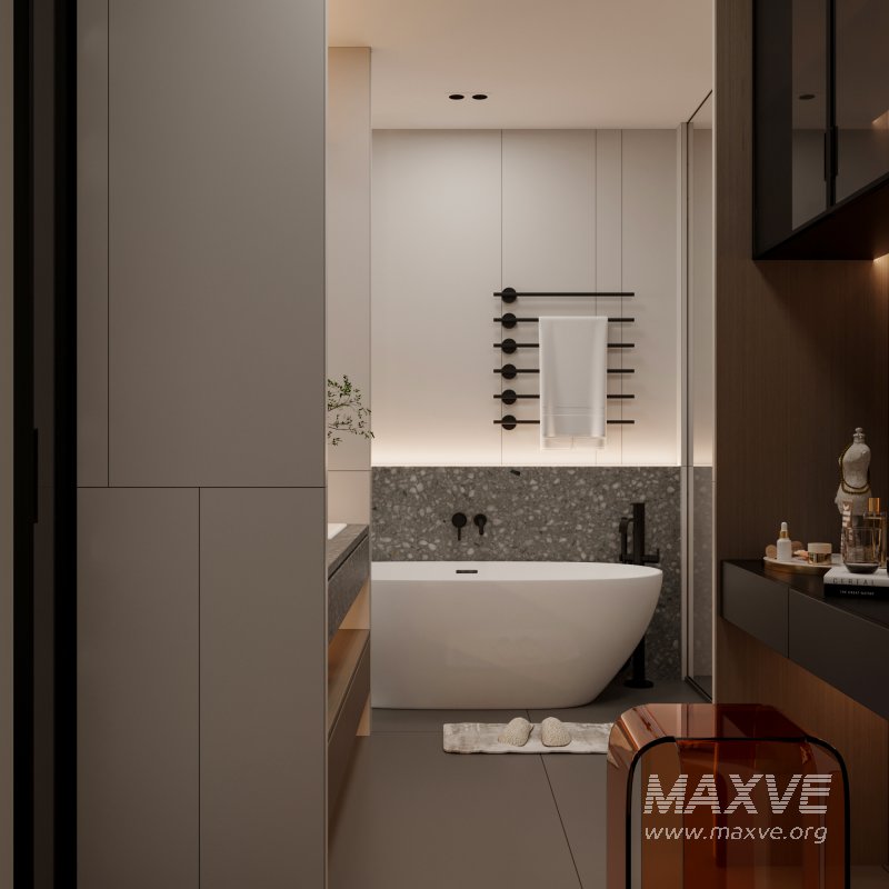 modern bedroom office room dressing room bathroom - Image 3