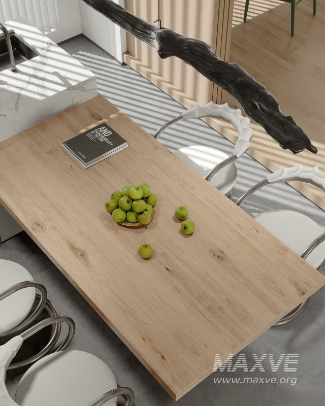 Modern living room and dining room interior scene - Image 7