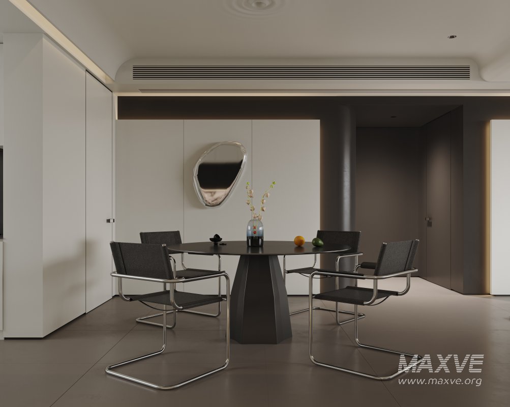 Modern living room and dining room interior scene - Image 15