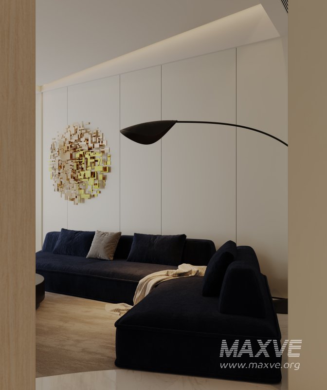 Modern living room and dining room interior scene - Image 7