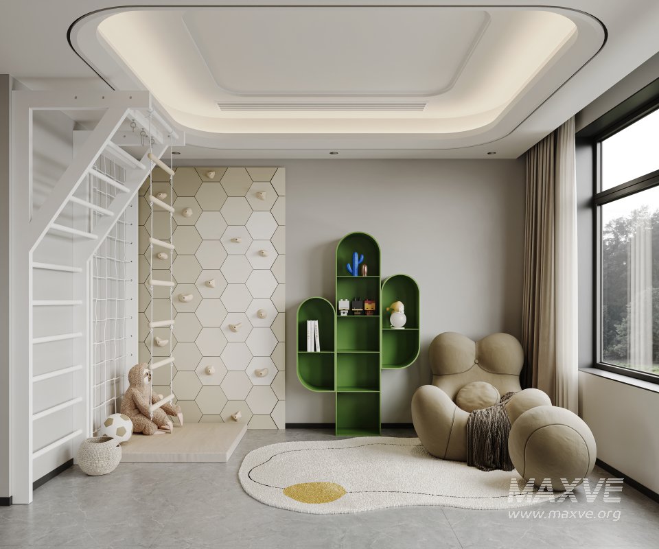 Modern living room and dining room interior scene - Image 9