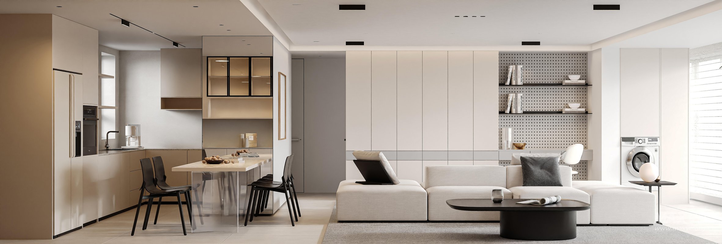 living room dining room kitchen - Image 2