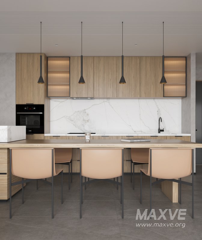 Modern living room and dining room interior scene - Image 7